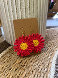 Boucles d'oreilles Fleur en crochet fait main — Aster - TARA OSUNA ATELIER-
