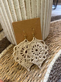 Boucles d'oreilles Mandala en crochet fait main — coton - TARA OSUNA ATELIER-