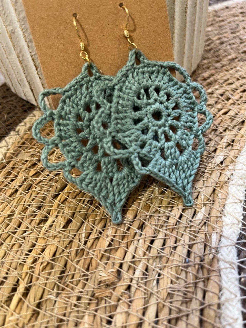 Boucles d'oreilles Mandala en crochet fait main — coton - TARA OSUNA ATELIER-