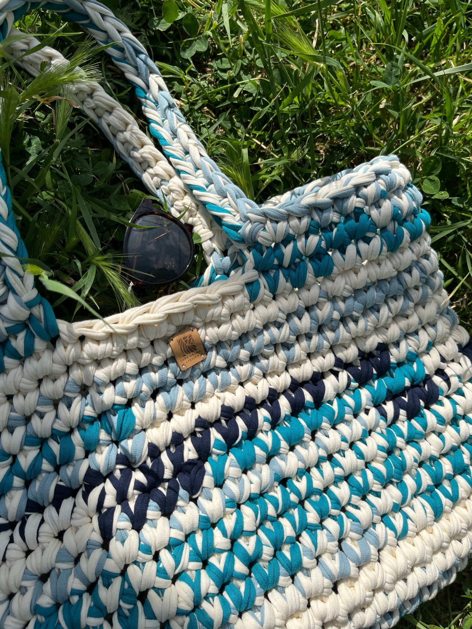 SAC CABAS SQUARE — crocheté à la main, en petite série - TARA OSUNA ATELIER - 