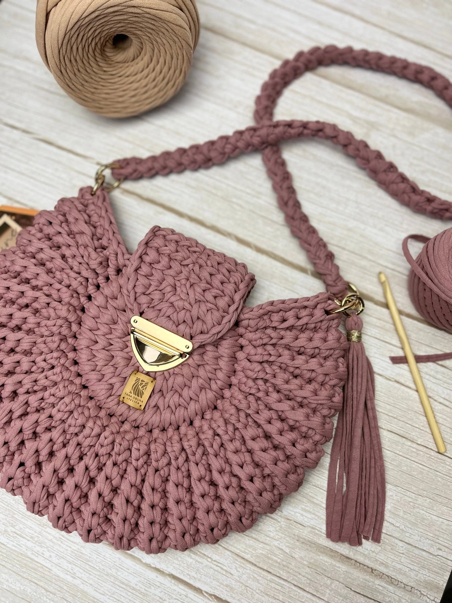 Sac Rond Bohème– « Luna » - TARA OSUNA ATELIER - 